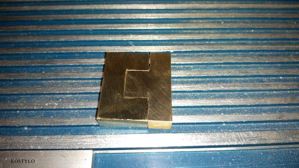 fitted components of brass hinge into single piece hand-made in the Kostylo atelier