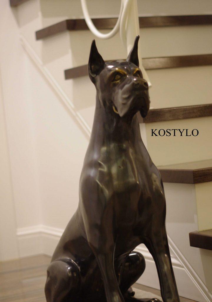 luxurious_brass_german_dog_figurine_by_kostylo_atelier A rare, original, life-sized sculpture of a great German Dog Dane in a beautiful luxurious interior handcrafted by the Kostylo atelier