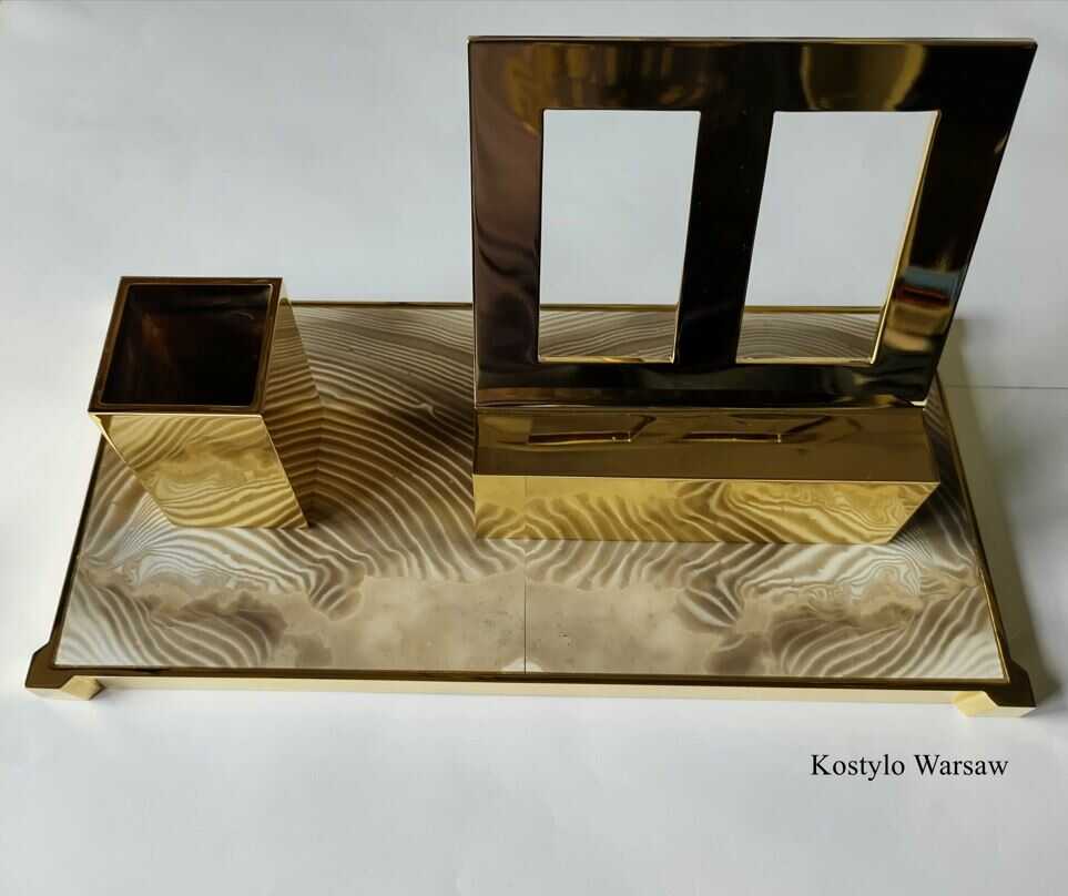 luxury_modern_inkwell_for_smartphone_and_pen_kostylo unique rare high quality gold inkwell for your pens smartphone based on striped flint stone rarer than diamond by Kostylo atelier